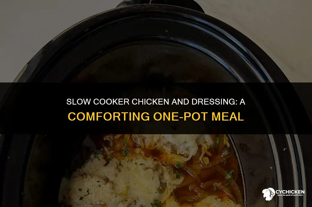 how to make chicken and dressing in a crock pot