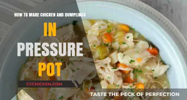 Quick and Easy Chicken and Dumplings in a Pressure Cooker