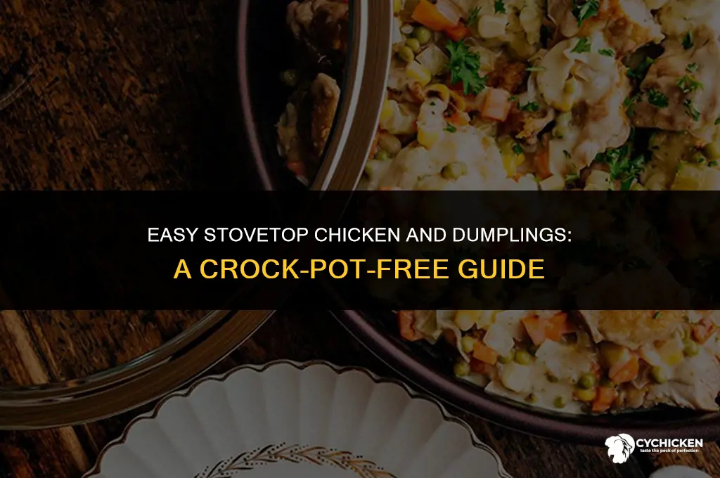 how to make chicken and dumplings without a crock pot