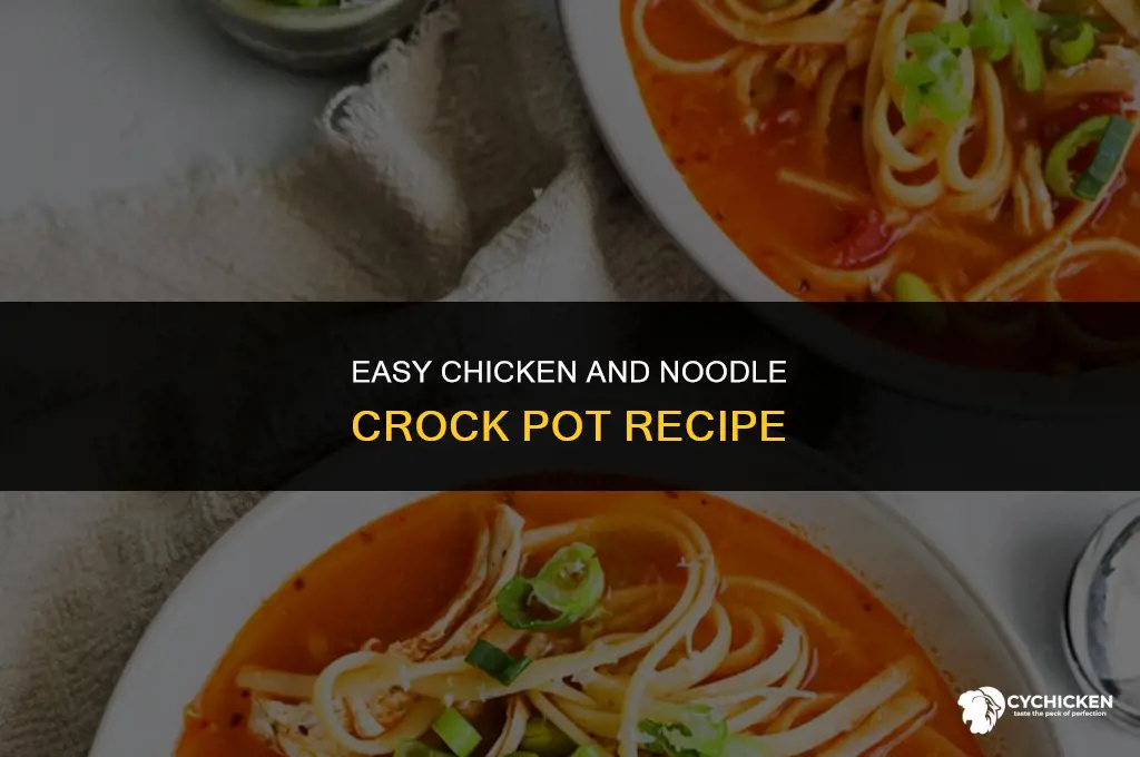 how to make chicken and noodlea crock pot