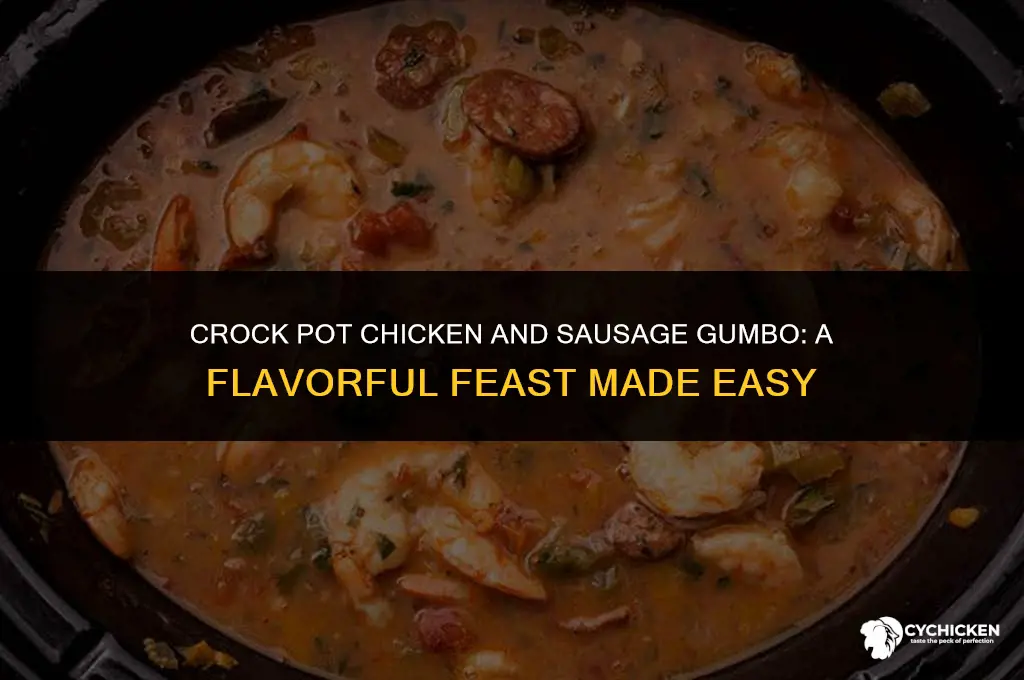 how to make chicken and sausage gumbo in crock pot