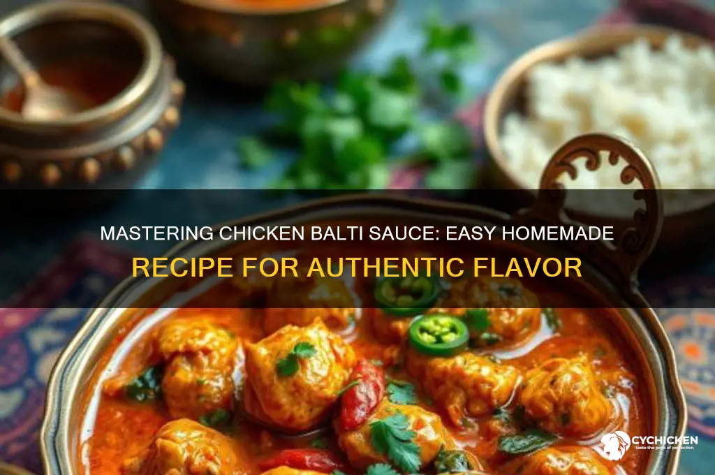 how to make chicken balti sauce