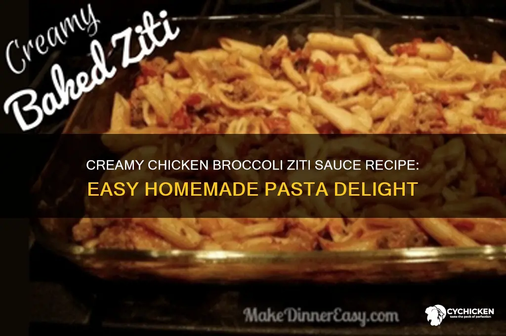 how to make chicken broccoli ziti sauce