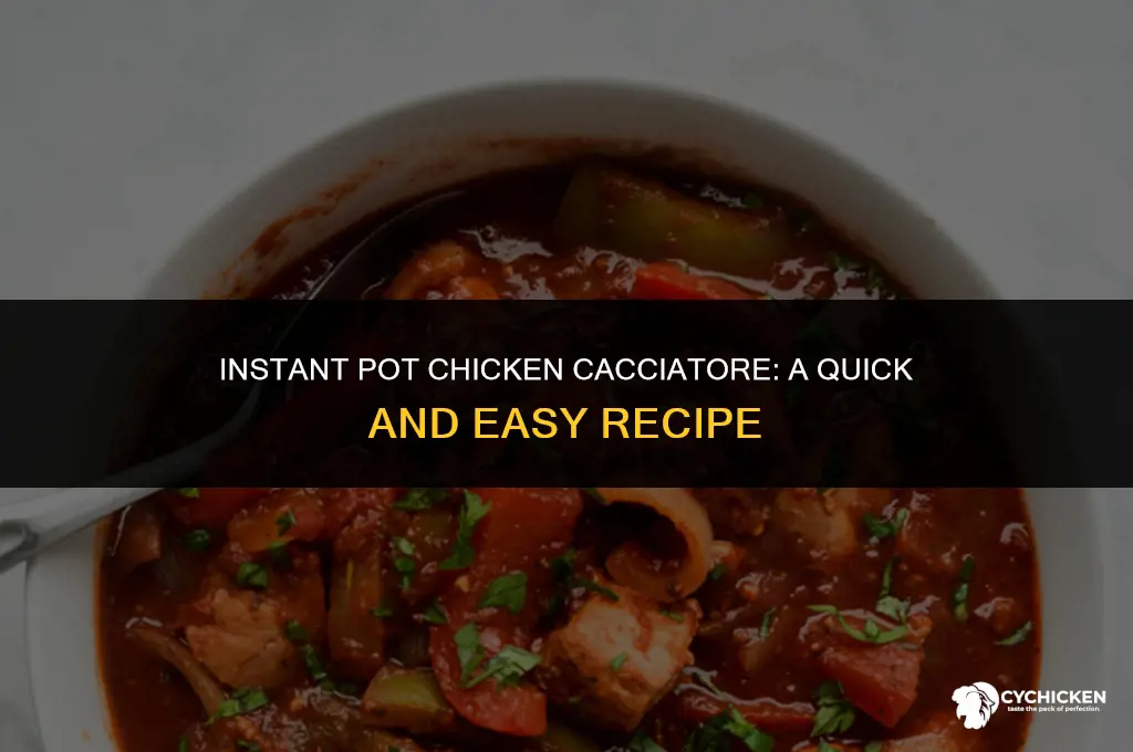 how to make chicken cacciatore in instant pot