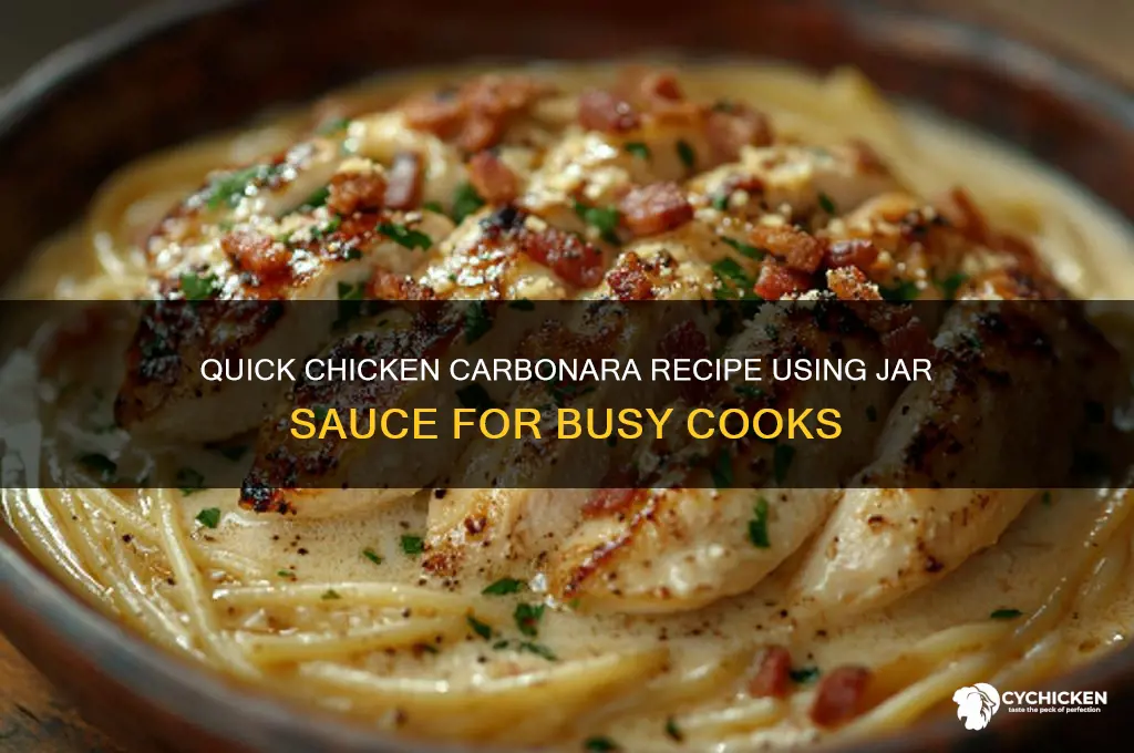 how to make chicken carbonara with jar sauce