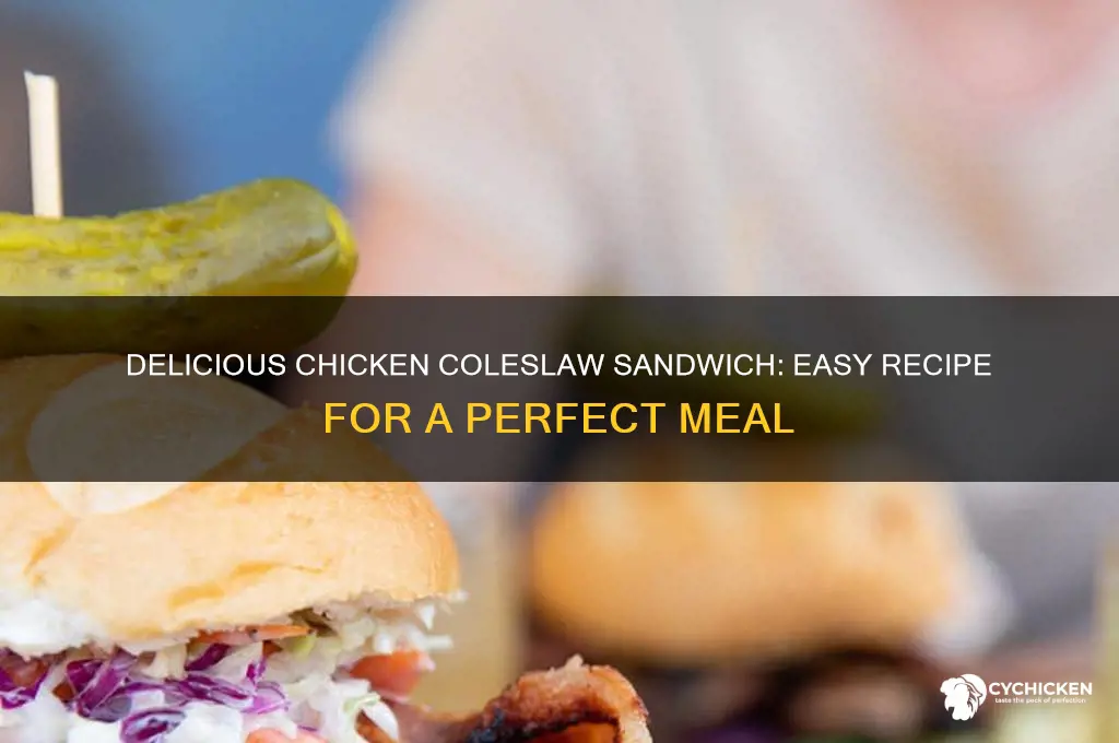 how to make chicken coleslaw sandwich