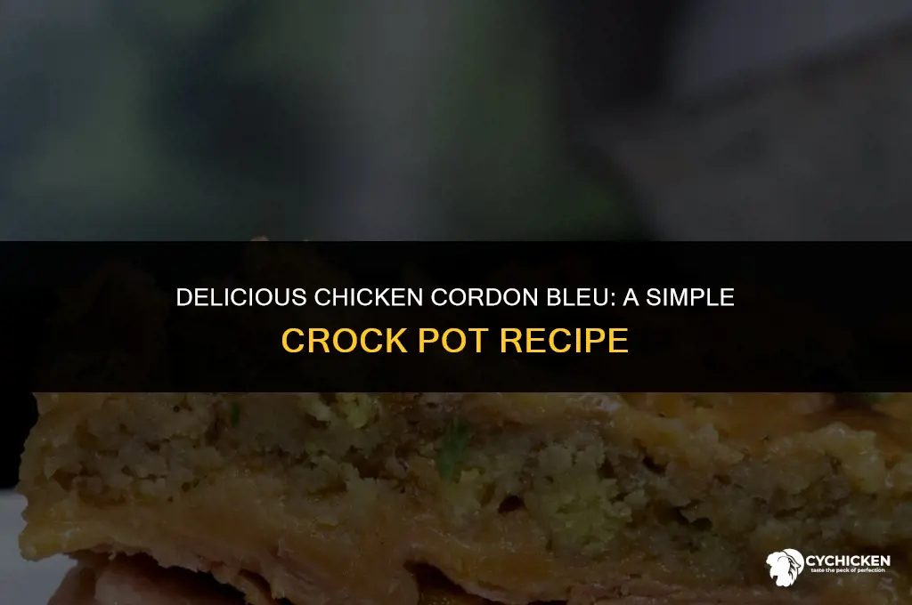how to make chicken cordon bleu in crock pot