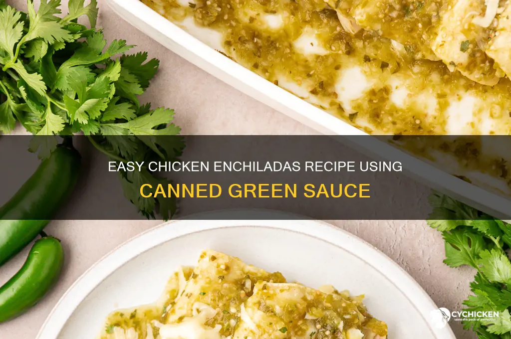 how to make chicken enchiladas with canned green sauce