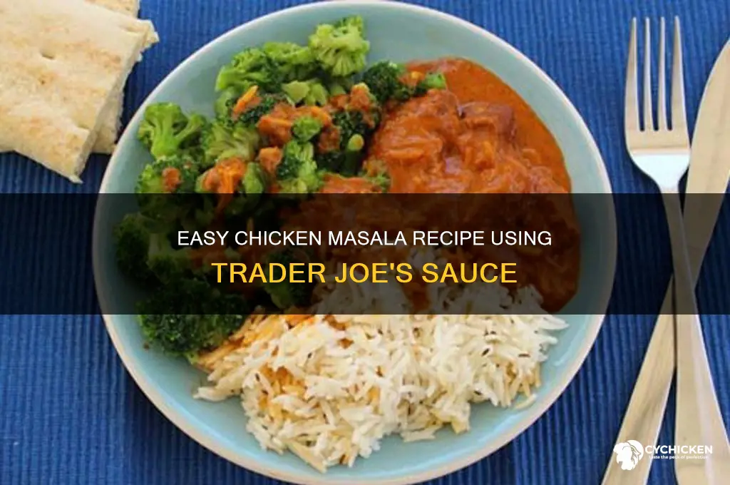 how to make chicken mastsala with trader joes sauce