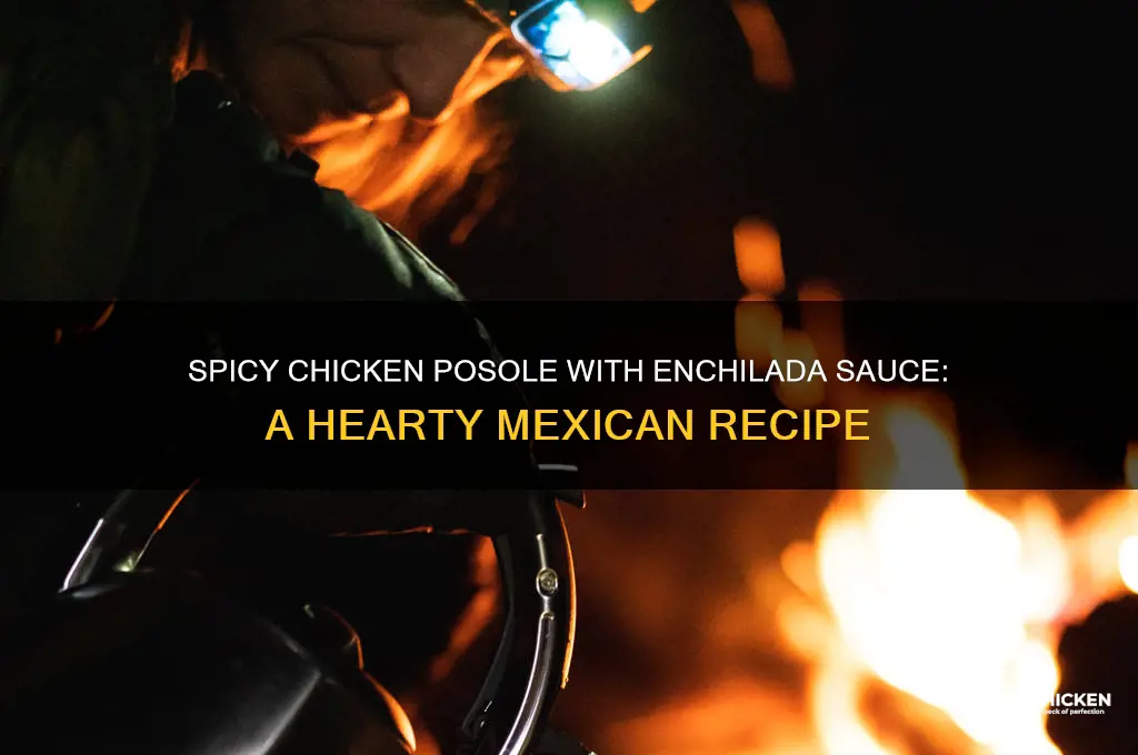 how to make chicken posole with enchilada sauce