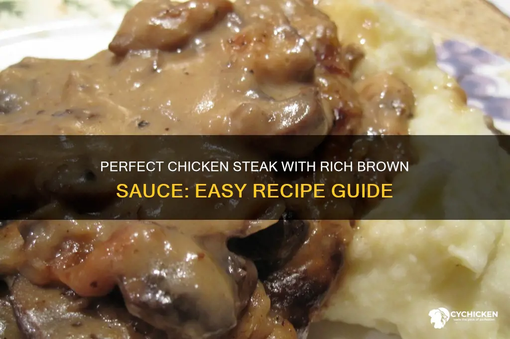 how to make chicken steak with brown sauce