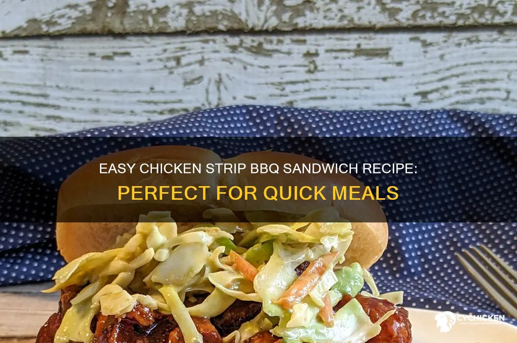 how to make chicken strip barbacue sandwich