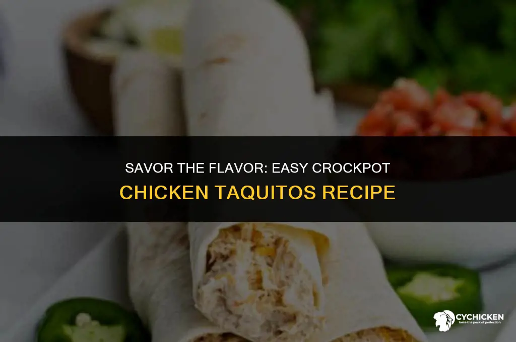 how to make chicken taquitos crock pot