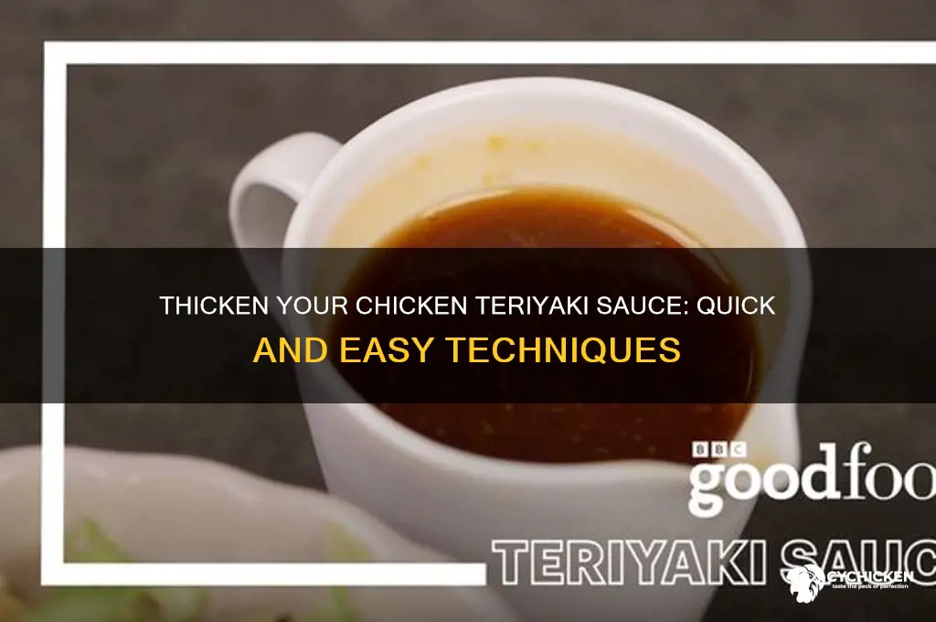how to make chicken teriyaki sauce thicker
