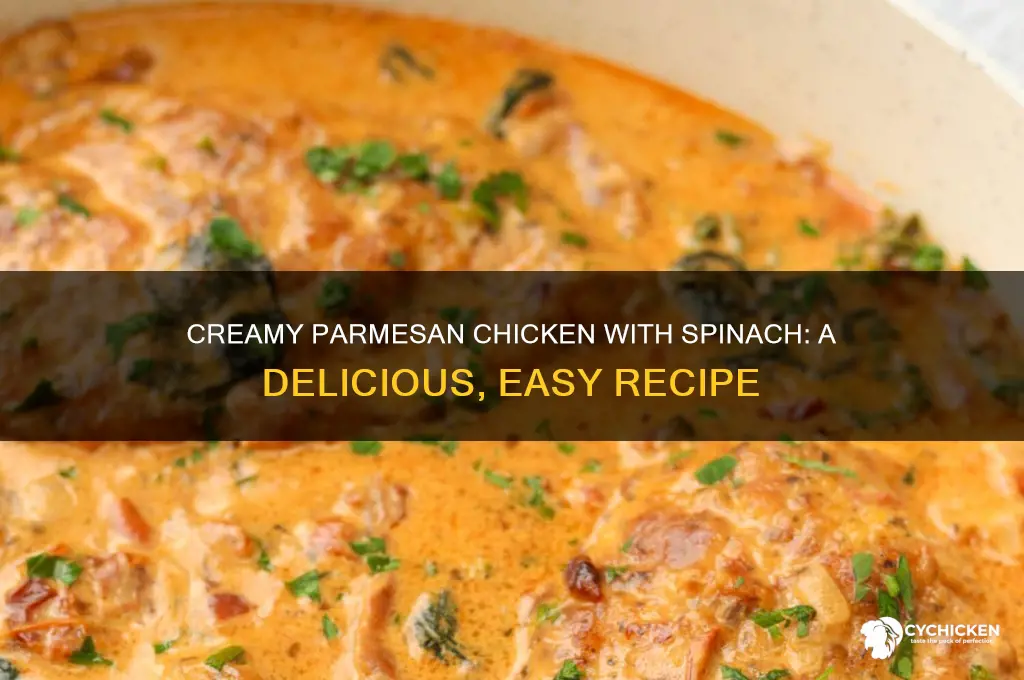 how to make chicken with spinach in creamy parmesan sauce