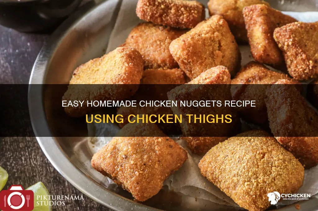 how to make chiken nuggets from home with chicken thighs