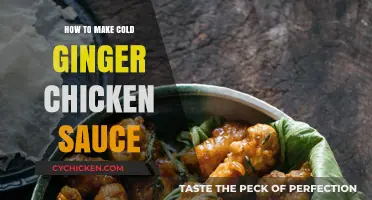Easy Cold Ginger Chicken Sauce Recipe: A Zesty, Tangy Delight