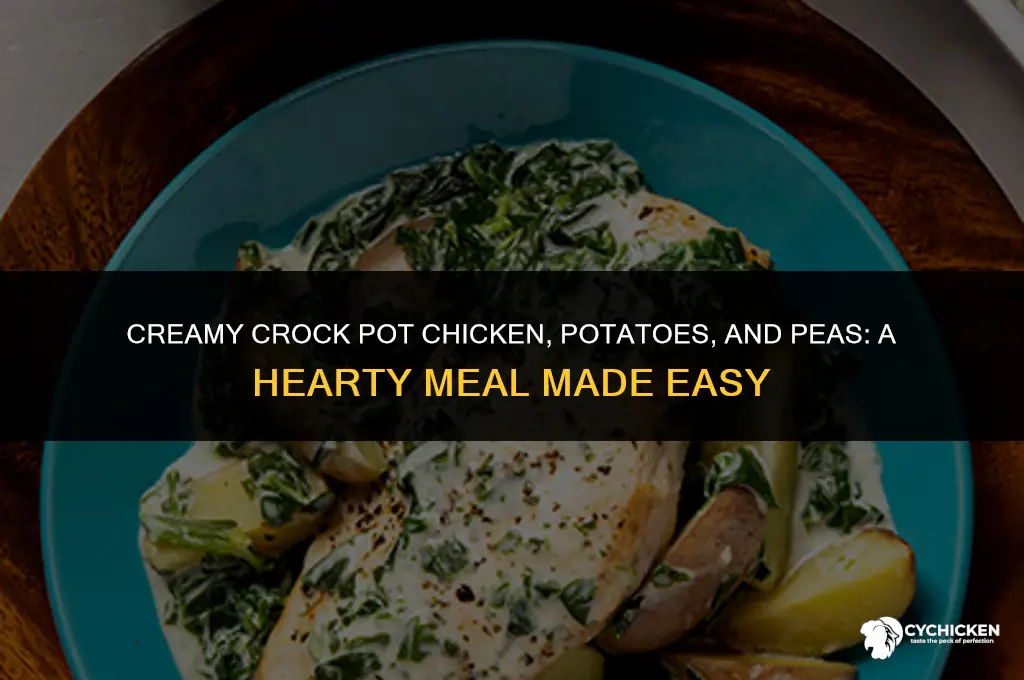 how to make creamy crock pot chicken potatoes peas