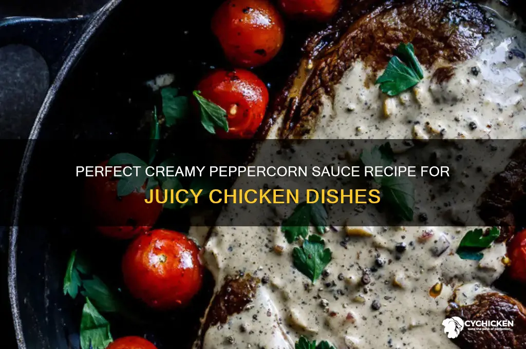 how to make creamy peppercorn sauce for chicken