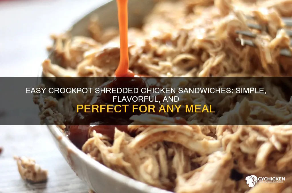 how to make crockpot shredded chicken sandwiches