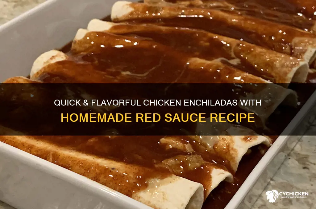how to make easy chicken enchiladas with red sauce