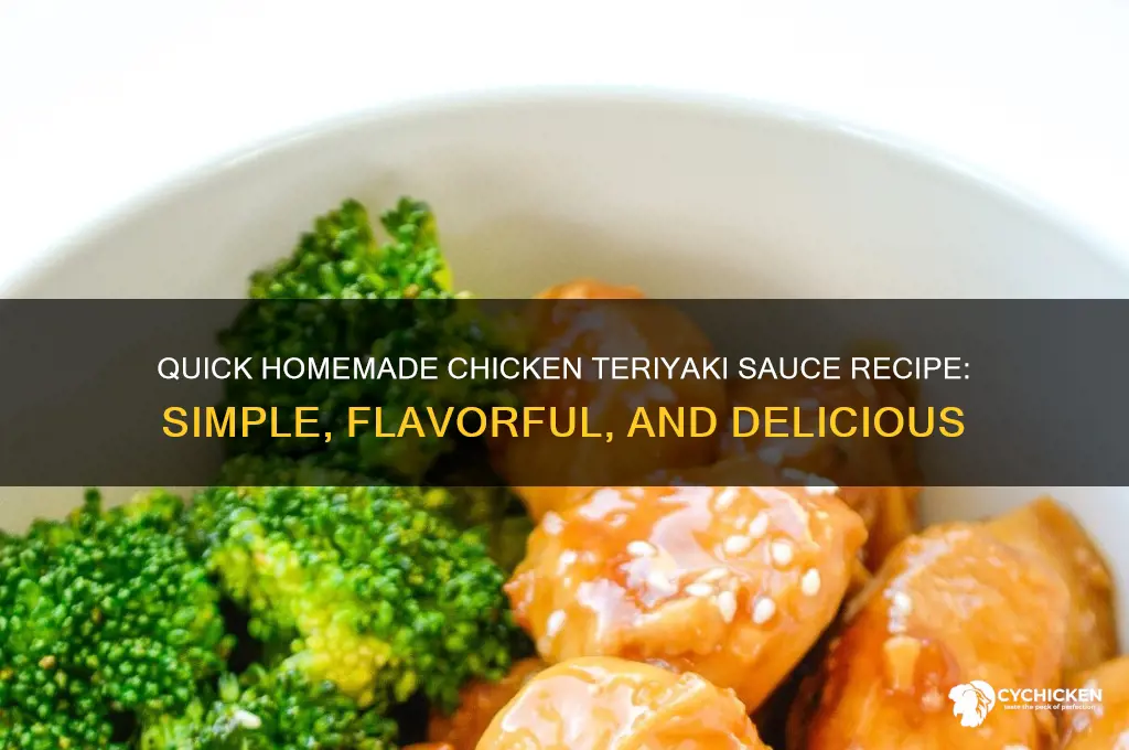 how to make easy chicken teriyaki sauce