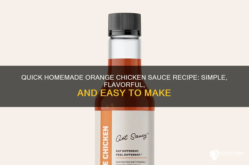 how to make easy orange chicken sauce