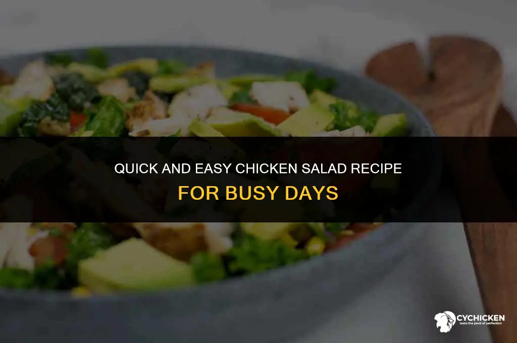 how to make fast chicken salad