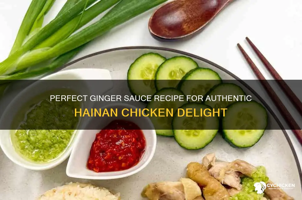 how to make ginger sauce for hainan chicken