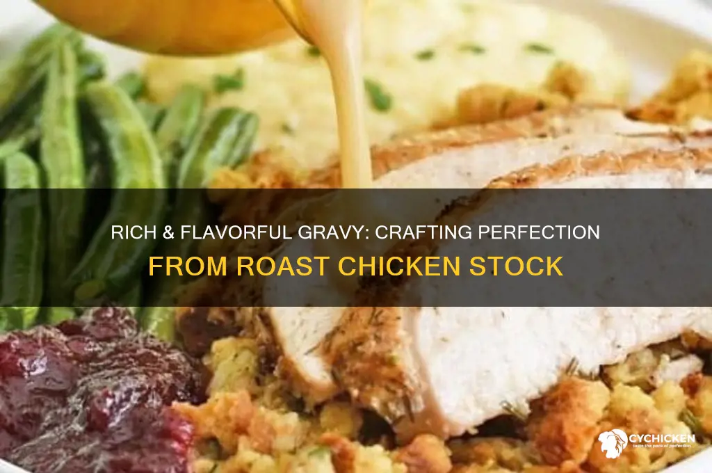 how to make gravy from roast chicken stock