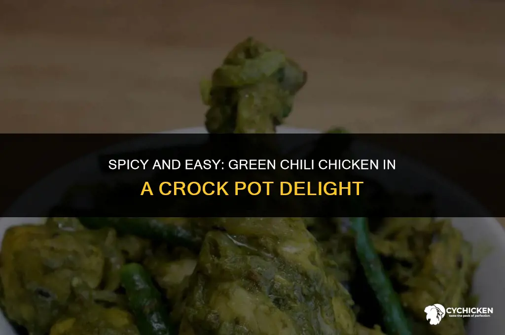 how to make green chili chicken in a crock pot