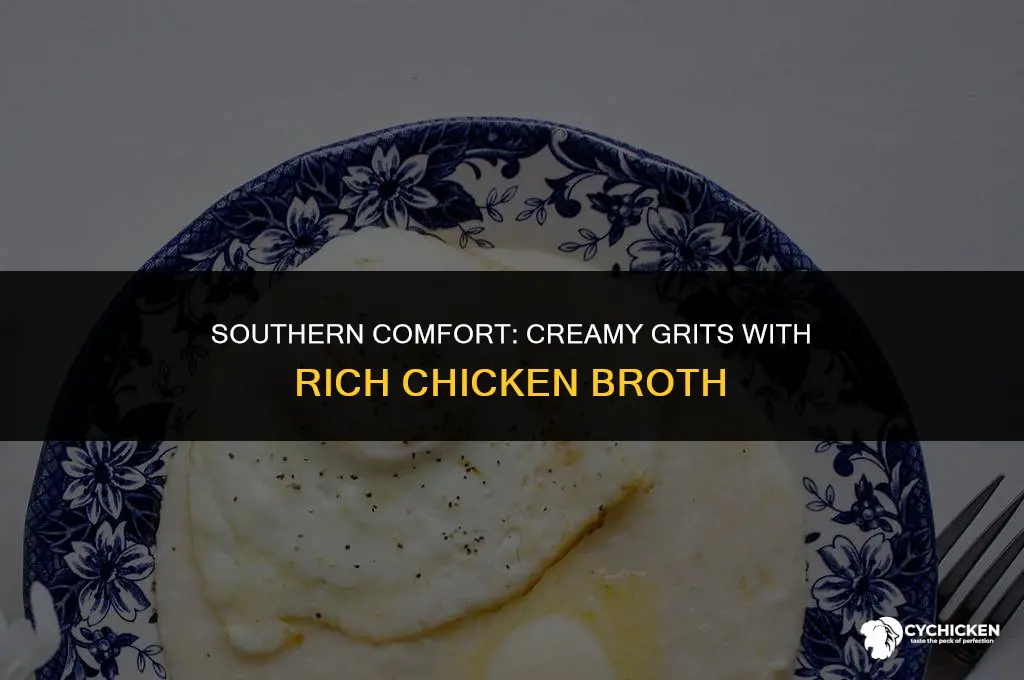 how to make grits with chicken broth