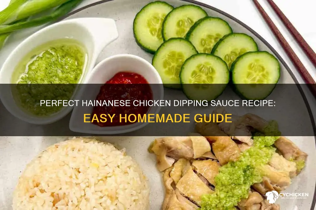 how to make hainanese chicken dipping sauce