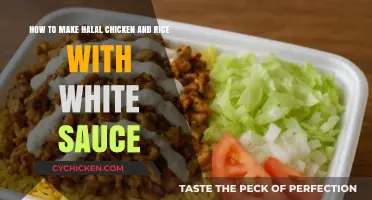 Delicious Halal Chicken and Rice with Creamy White Sauce Recipe