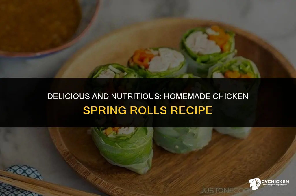 how to make healthy chicken spring rolls