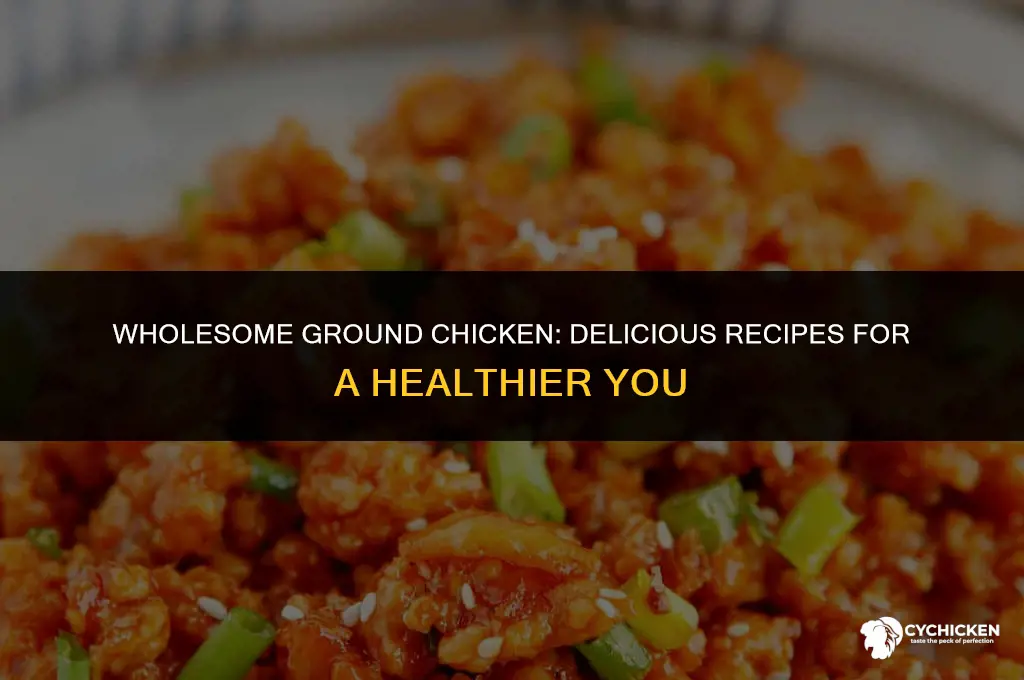 how to make healthy ground chicken recipes