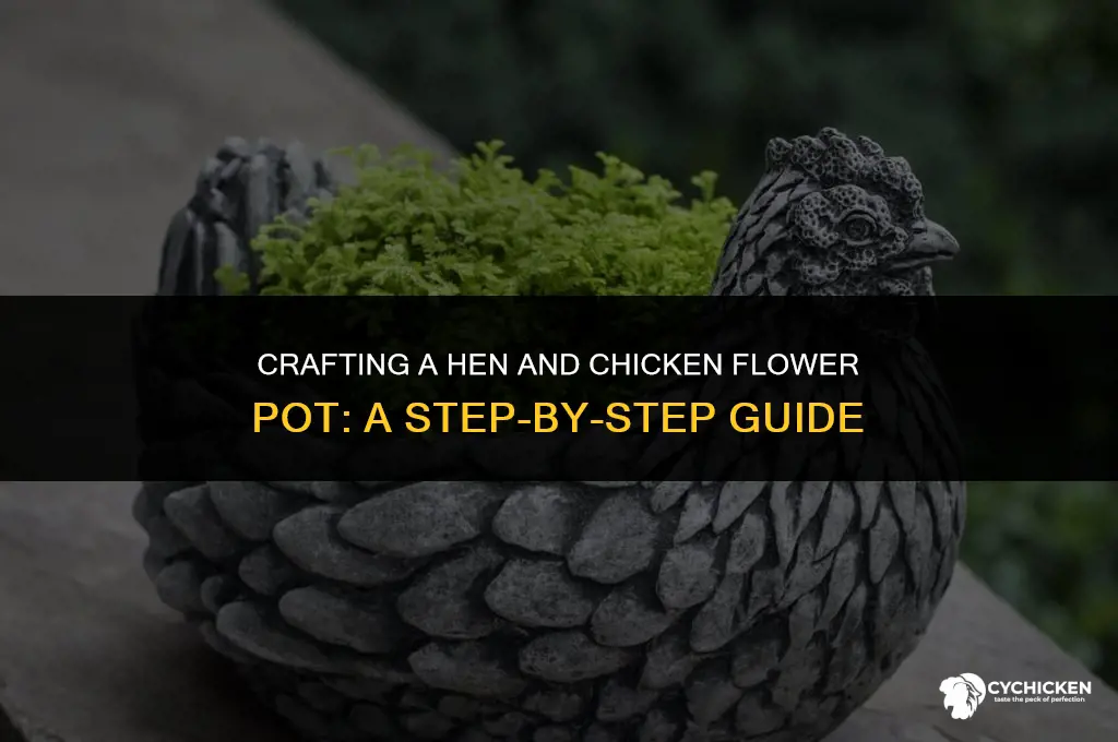 how to make hen and chicken flower pot