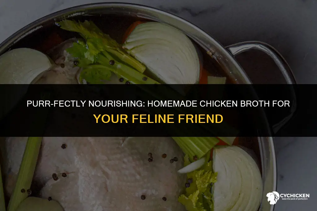 how to make homemade chicken broth for cats