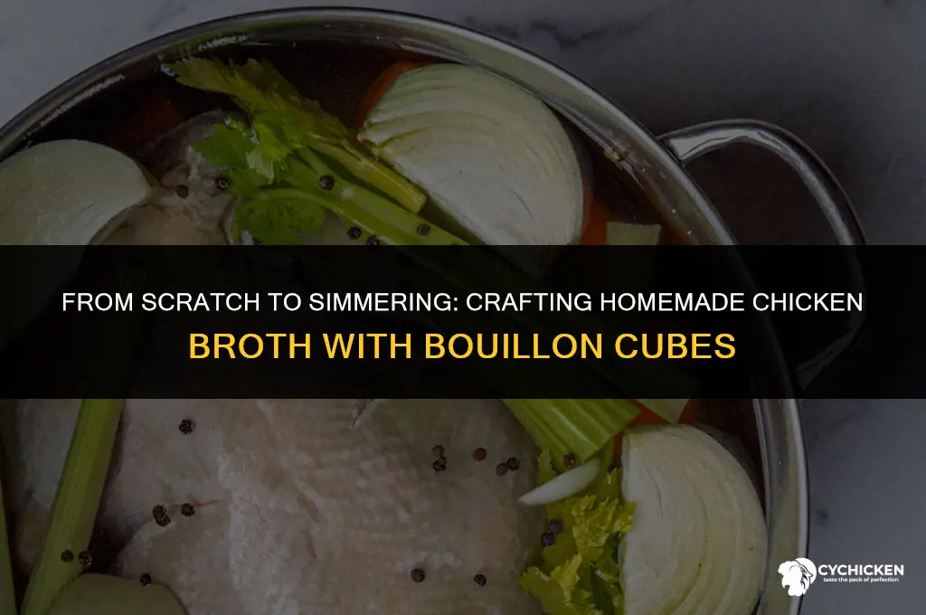 how to make homemade chicken broth with bouillon cubes