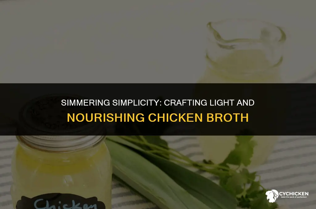 how to make light chicken broth