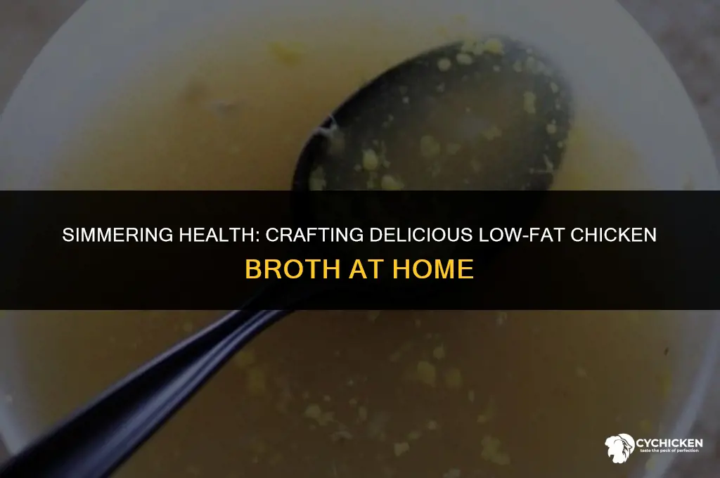 how to make low fat chicken broth
