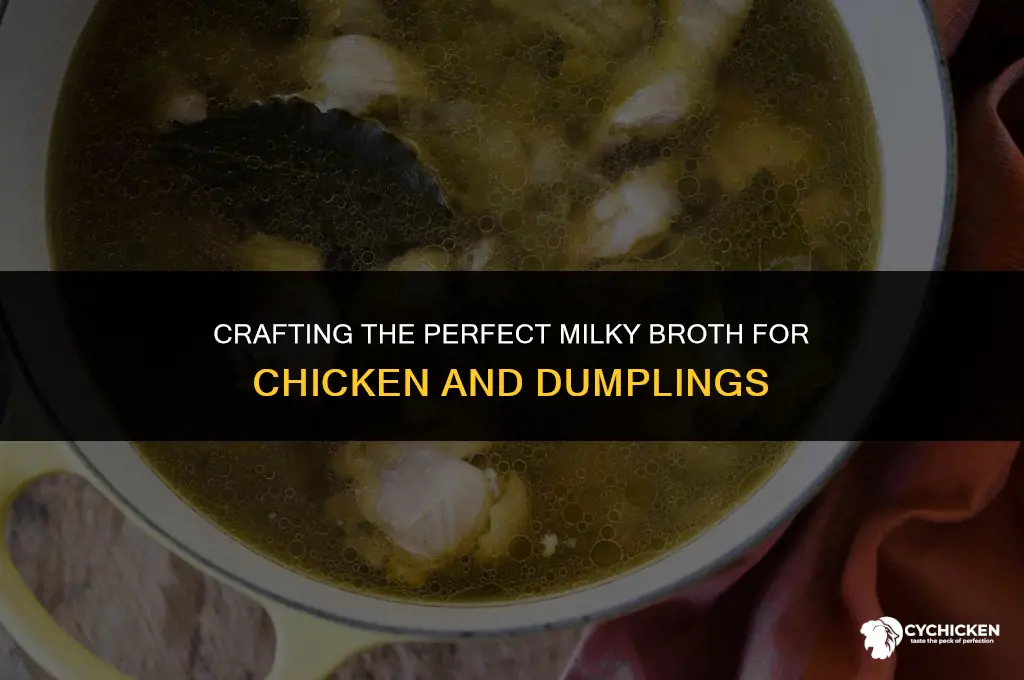 how to make milky broth for chicken and dumplings