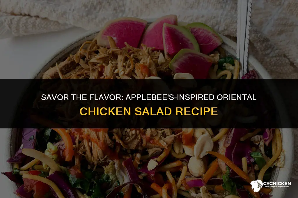 how to make oriental chicken salad like applebees