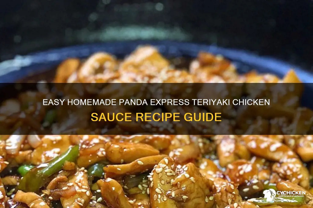 how to make panda express teriyaki chicken sauce