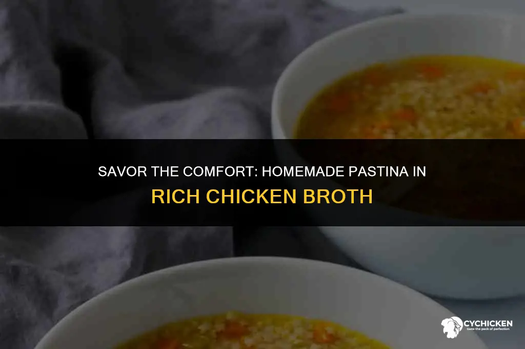 how to make pastina in chicken broth