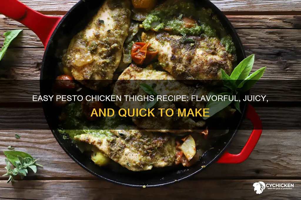 how to make pesto chicken thighs