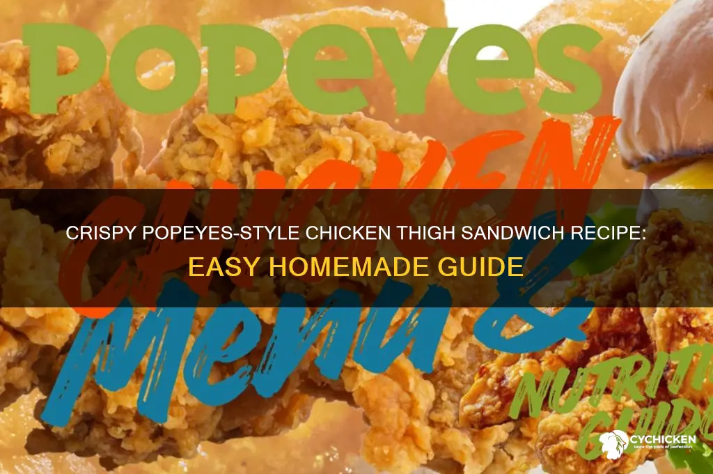how to make popeyes chicken sandwich with chicken thighs