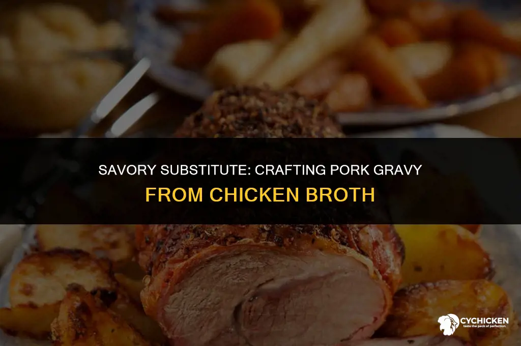 how to make pork gravy from chicken broth