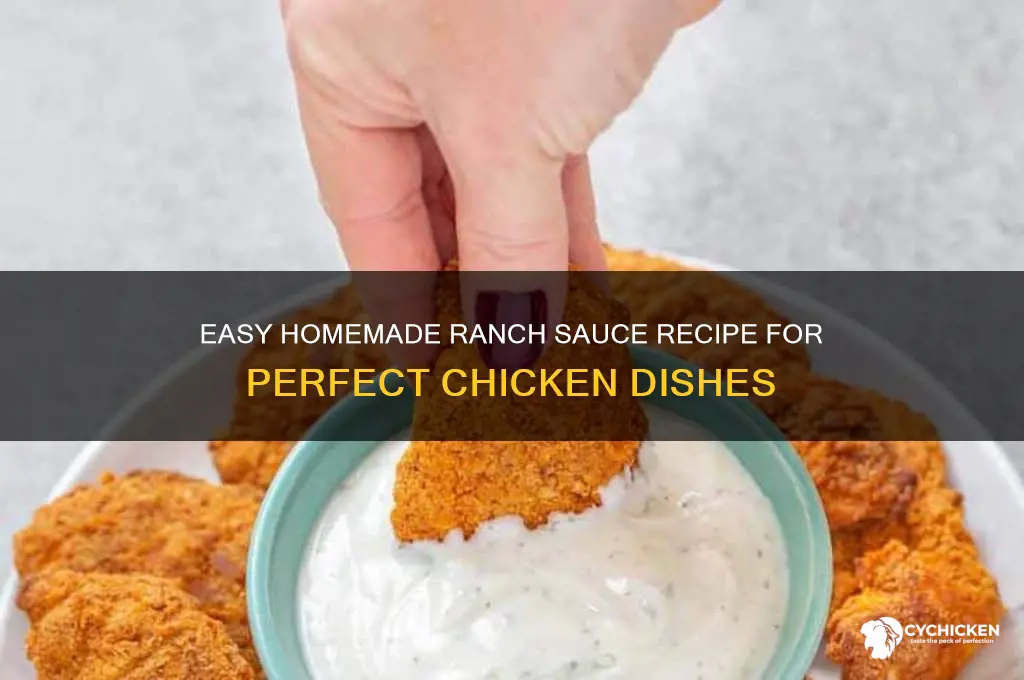 how to make ranch sauce for chicken