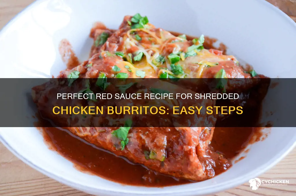 how to make red sauce for shredded chicken burritos